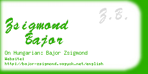 zsigmond bajor business card